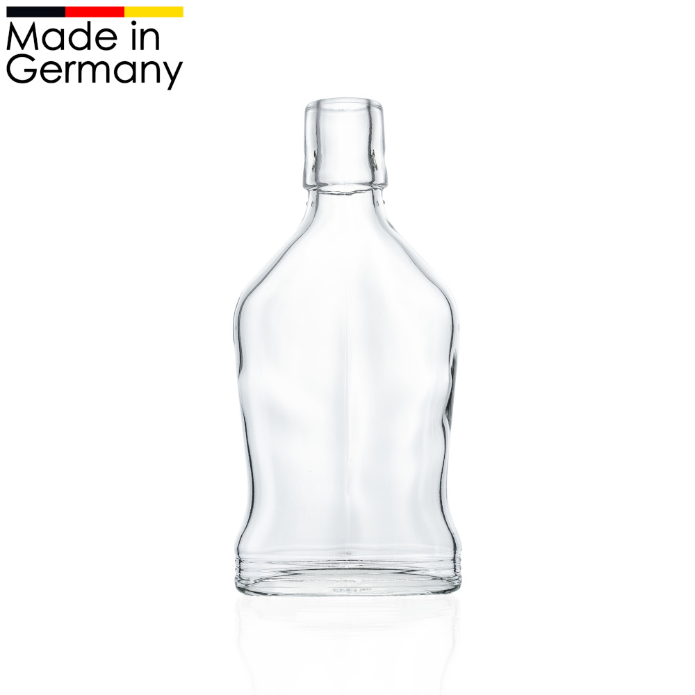 Taschenflasche flach 200 ml mit Fuß - Flaschenbauer