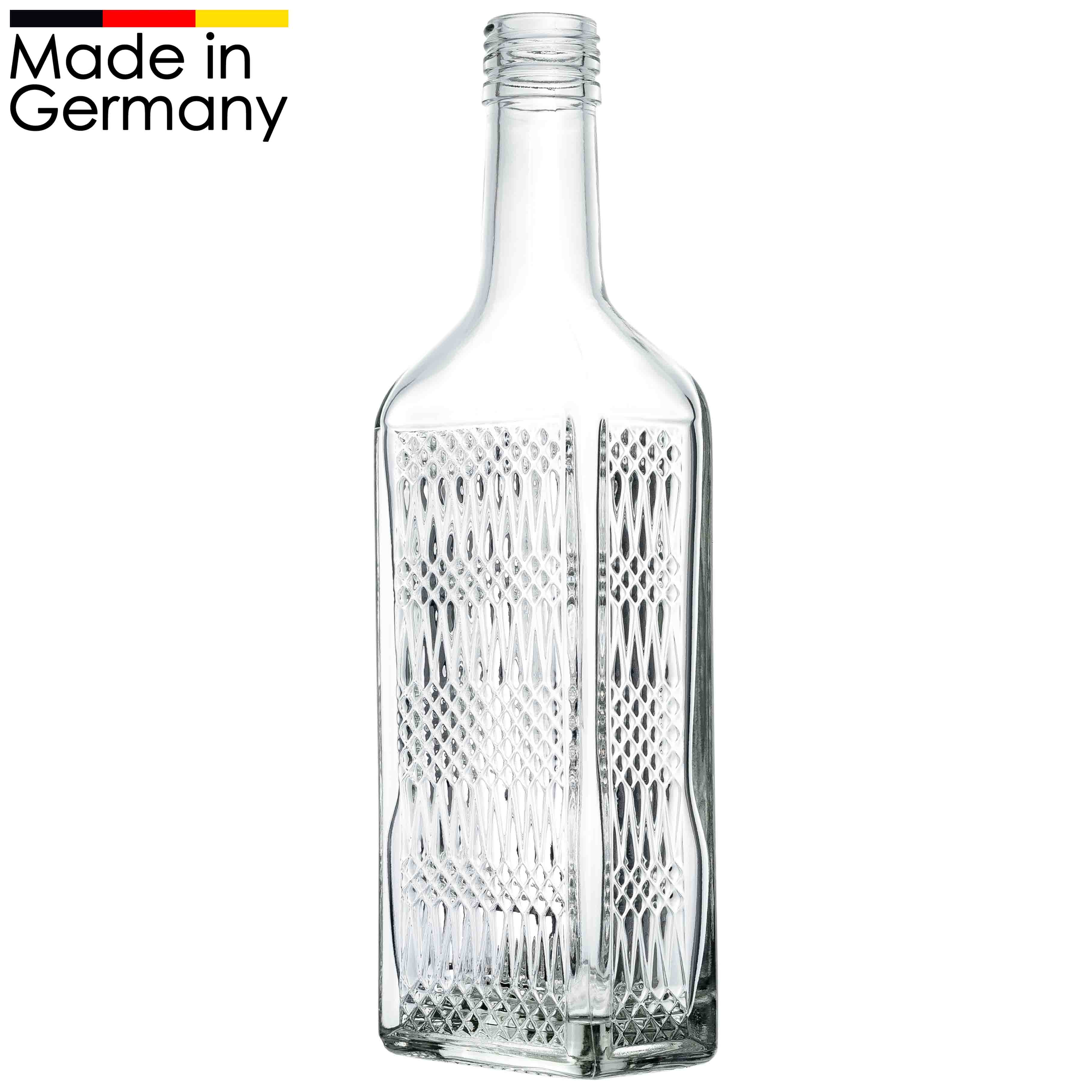 0.5Liter Kirschwasserflasche kaufen für Liköre und Brände mit Relifff Muster