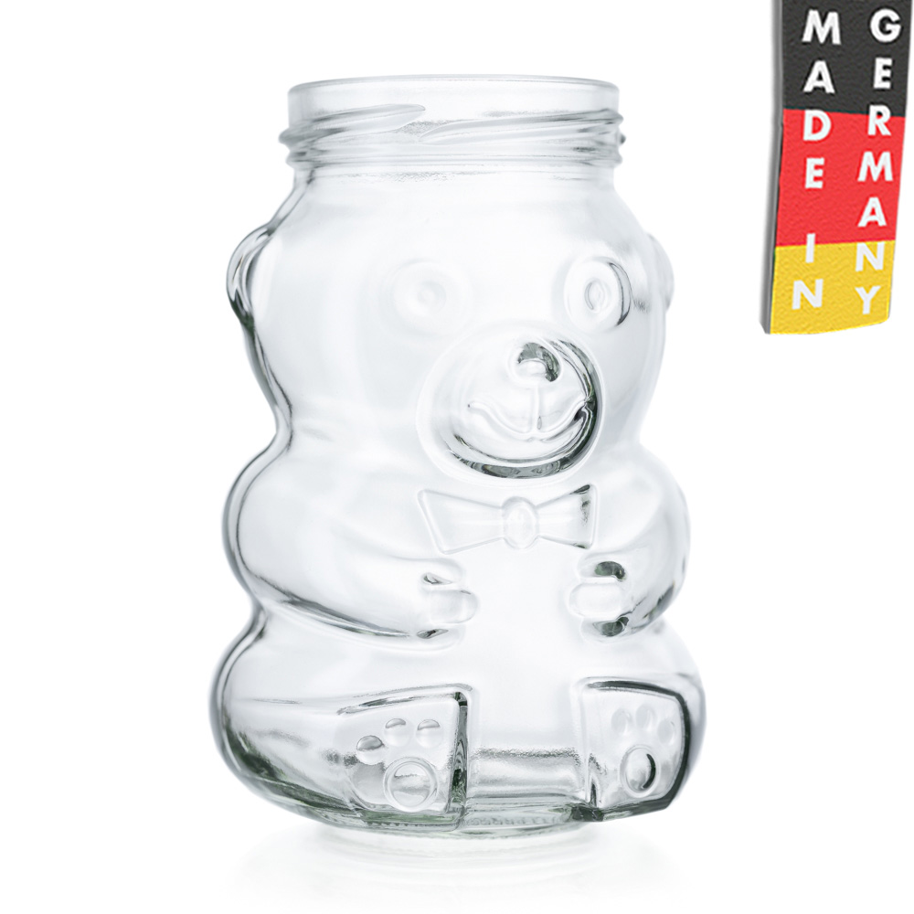 Glas Honigbär kaufen - Honigglas in Bärchen-Form - 287 ml - TO 58 mm - Flaschenbauer