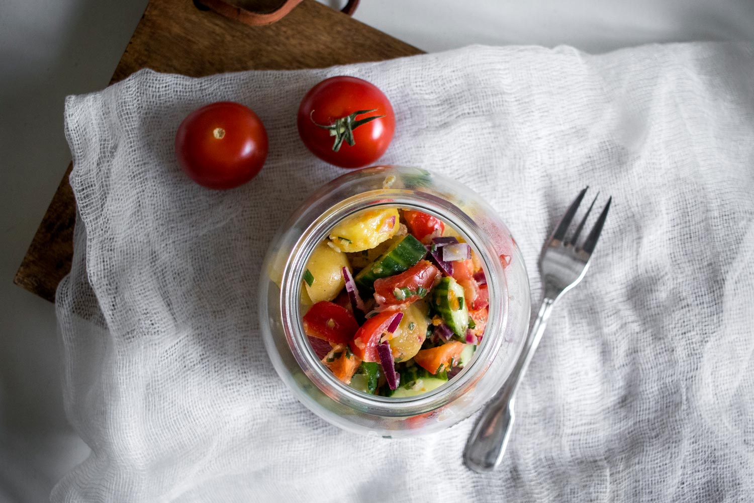 Zum Grillen und für&amp;#39;s Picknick: Kartoffelsalat im Glas