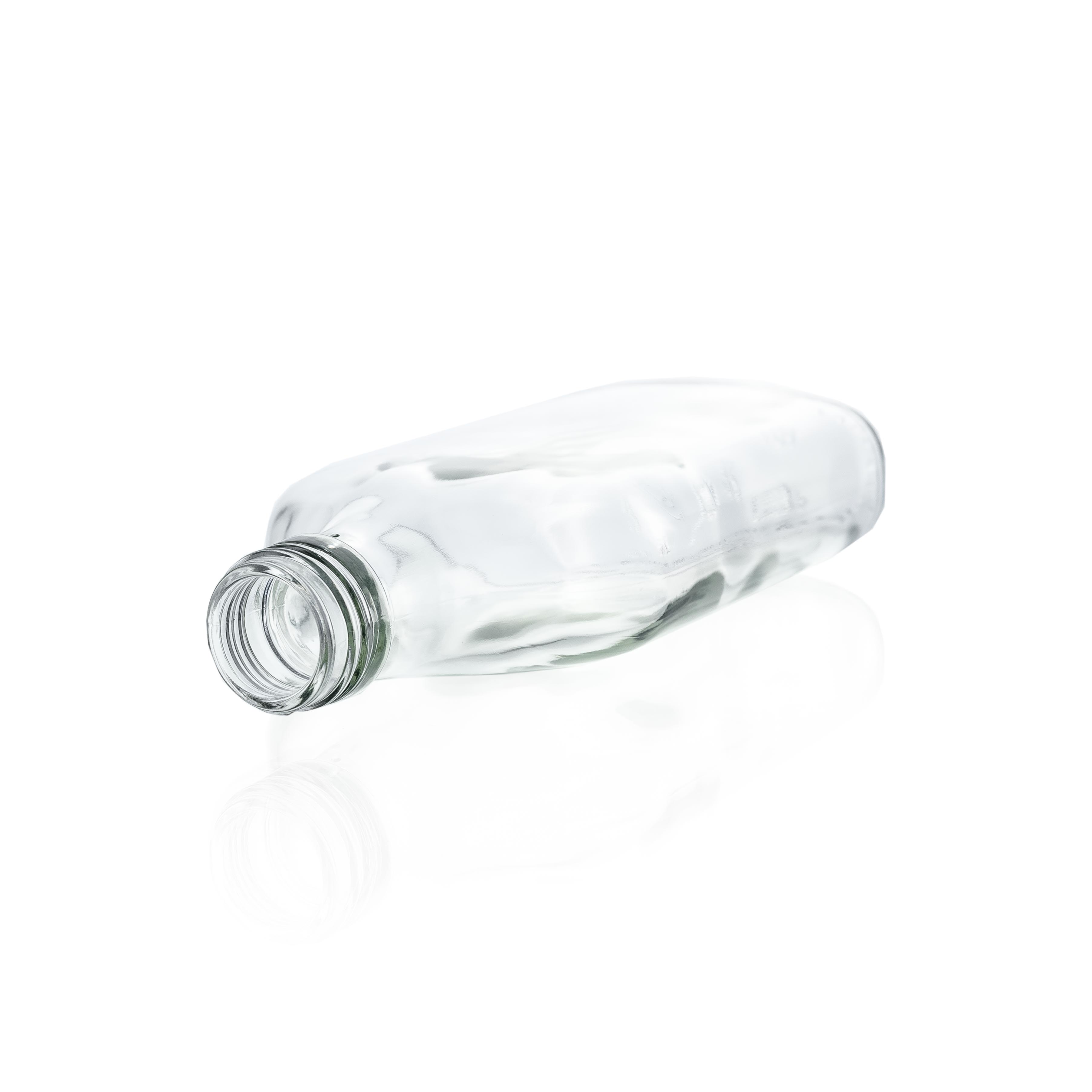 Taschenflasche flach 200 ml - liegend - Flaschenbauer