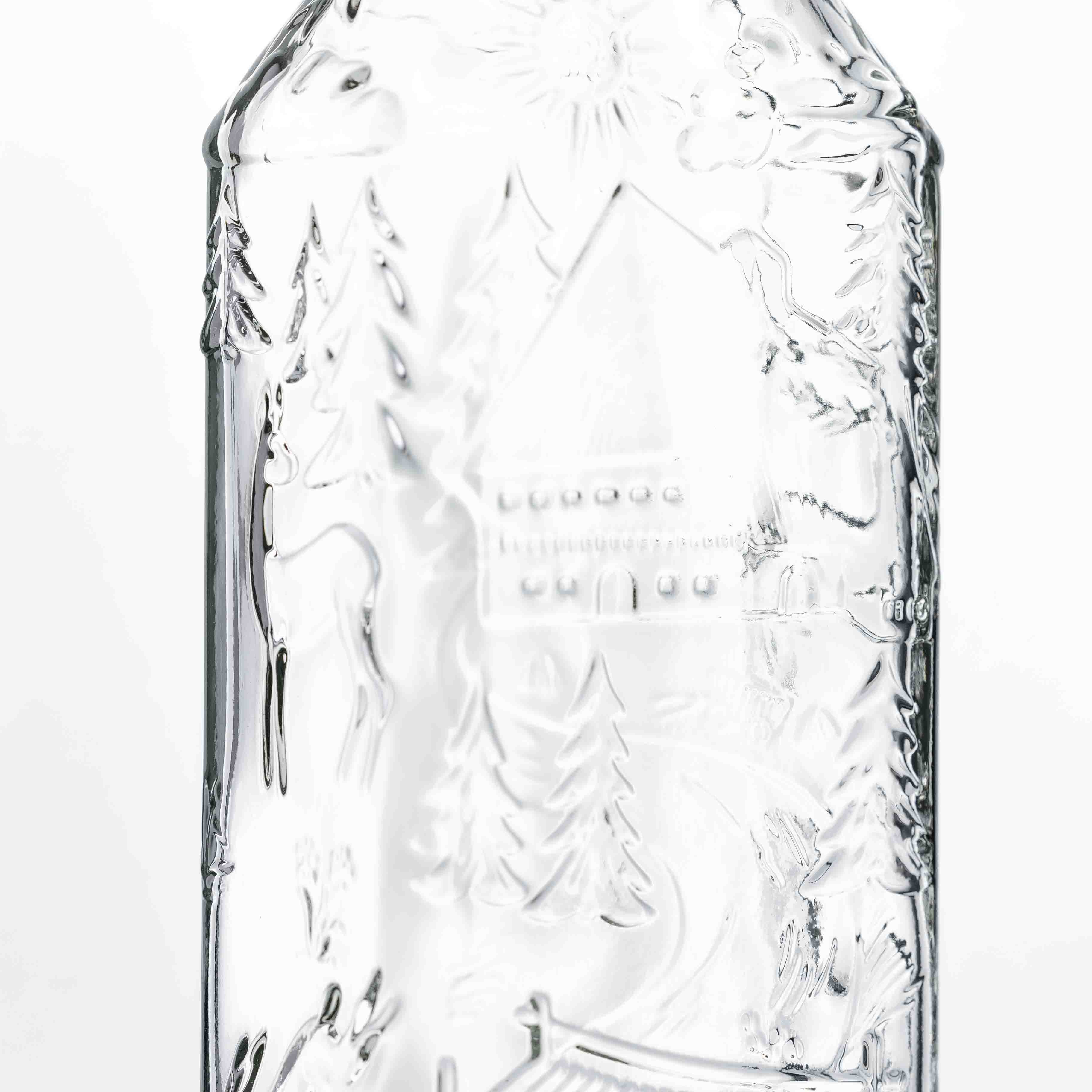 Kirschwasserflasche mit Schwarzwaldmotiv kaufen bei Flaschenbauer - Spirituosenflaschen