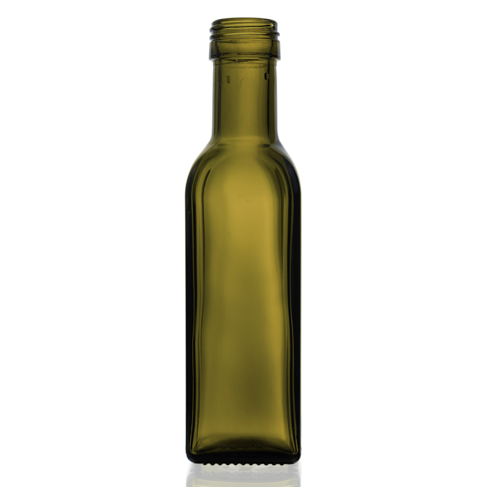 Marascaflasche 100ml in Olivgrünem Glas mit Schraubmündung