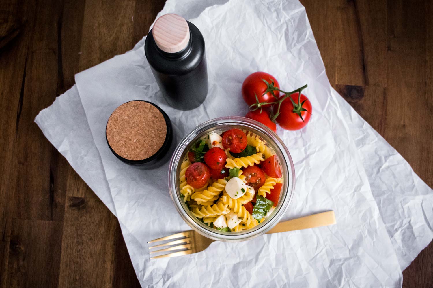 Italienischer Nudelsalat im Glas - leckeres Rezept