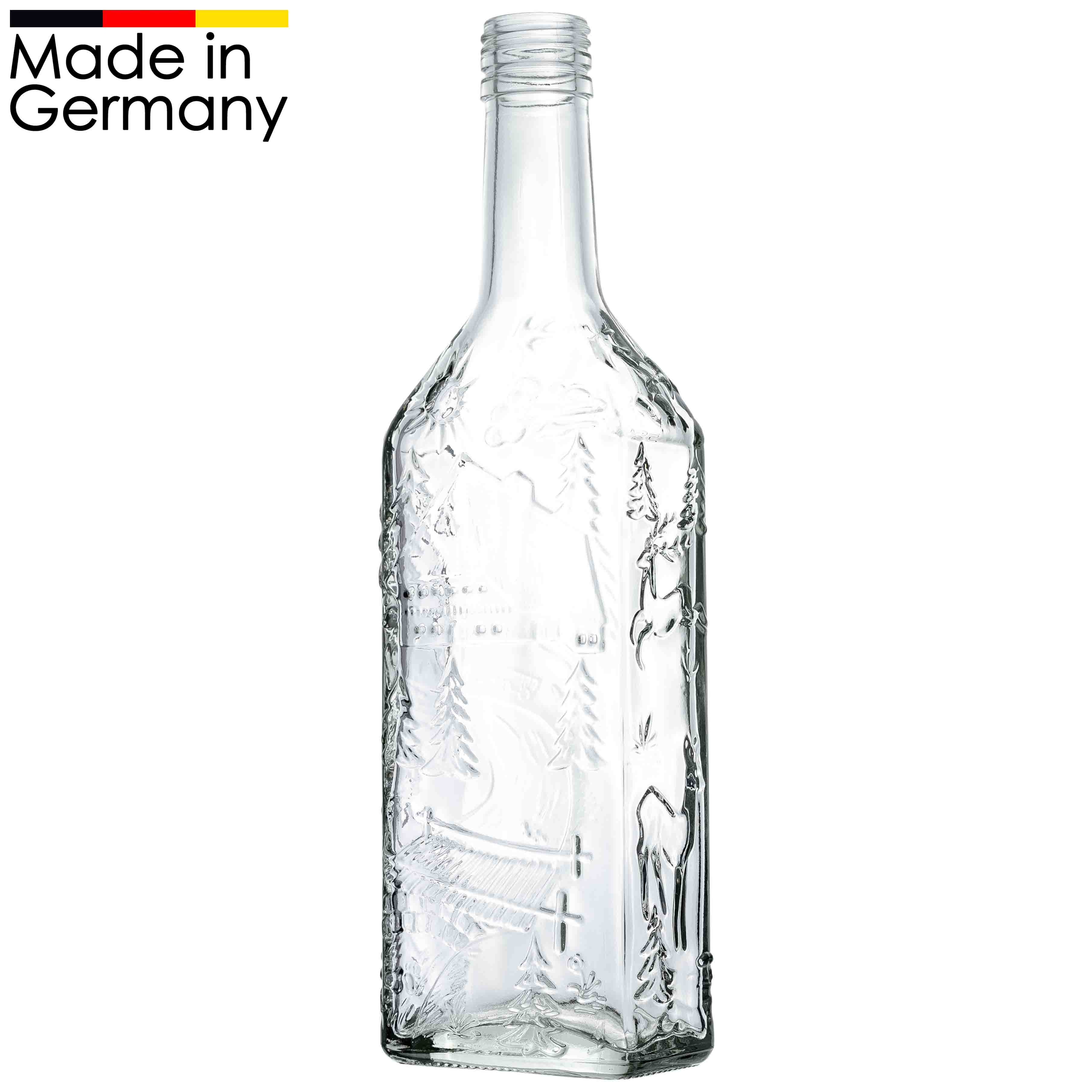 500ml Kurschwasserflasche mir Muster udn klarem Glas kaufen